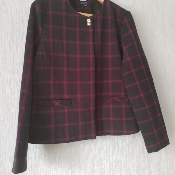 Athena Marie Blazer Jacket Black/Purple Size L - Picture 1 of 10